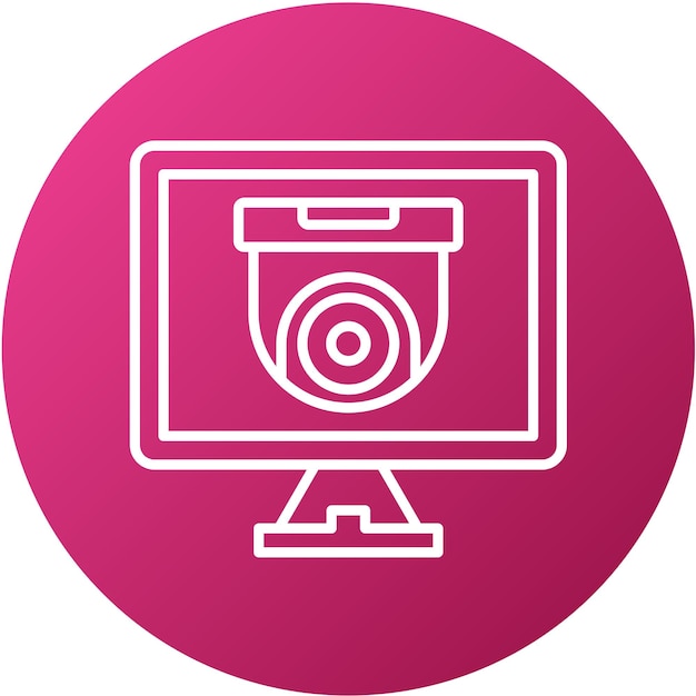 Vector Design Security Monitors Icon Style