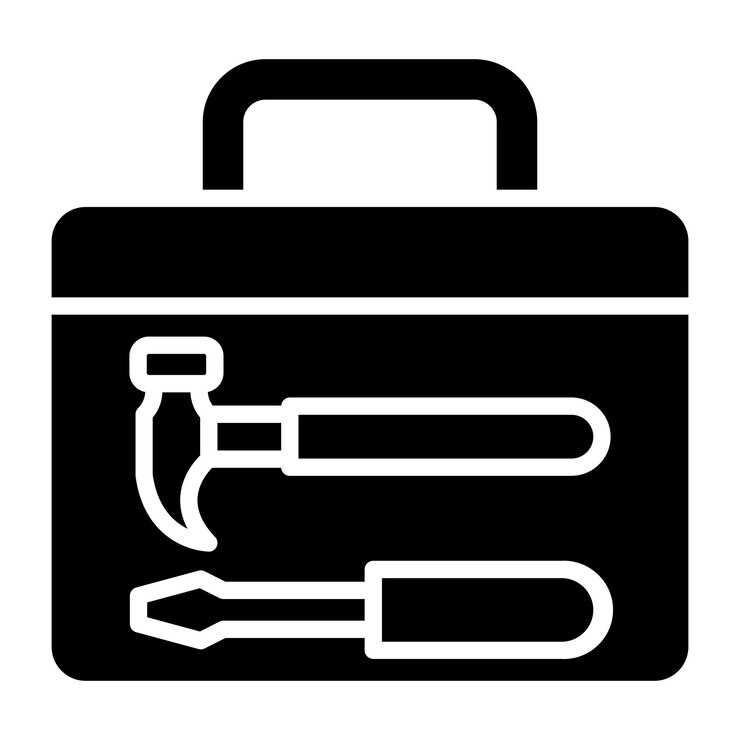 Vector Design Tool Box Icon Style