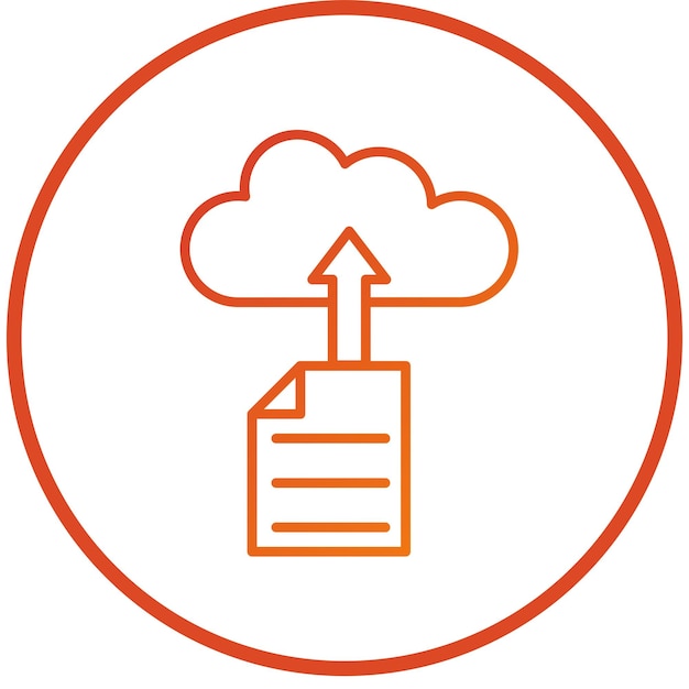 Vector Design Upload File on Cloud Icon Style