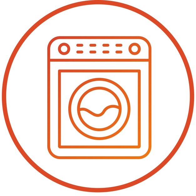 Vector Design Washing Machine Icon Style