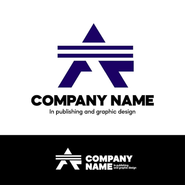 Vector flat a logo templates collection