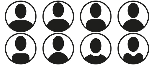 Vector flat illustration in black color Avatar user profile person icon gender neutral silhouette profile picture Suitable for social media profiles icons screensavers and as a templatex9xA