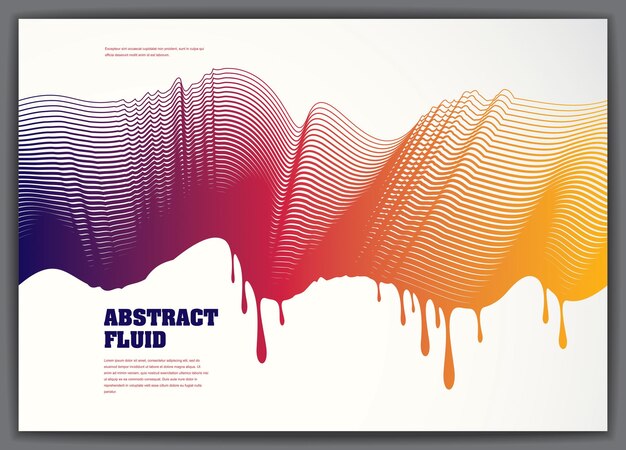 vector fluid flow wavy abstract background. 3d colorful gradient motion art. lined texture, dynamic surface, curve lines, flow shape.
