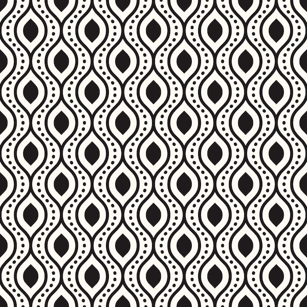 Vector Geometric Abstract Seamless Monochrome Pattern Texture Repeating Background