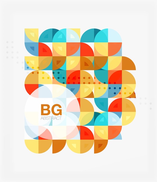 Vector geometric circle abstract background Vector template background for workflow layout diagram number options or web design