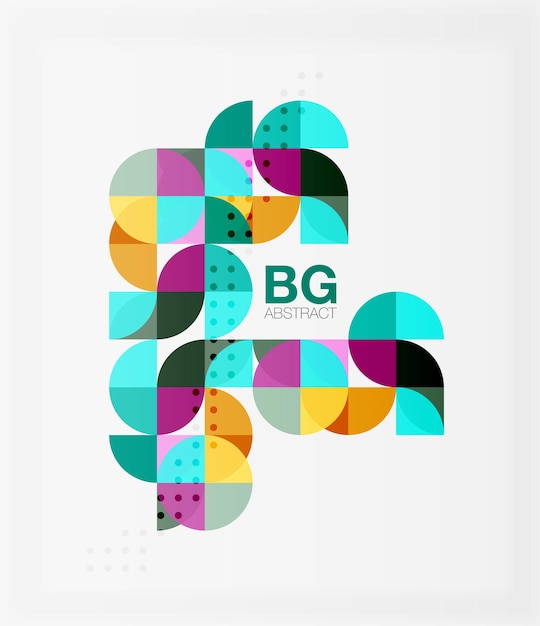 Vector geometric circle abstract background Vector template background for workflow layout diagram number options or web design