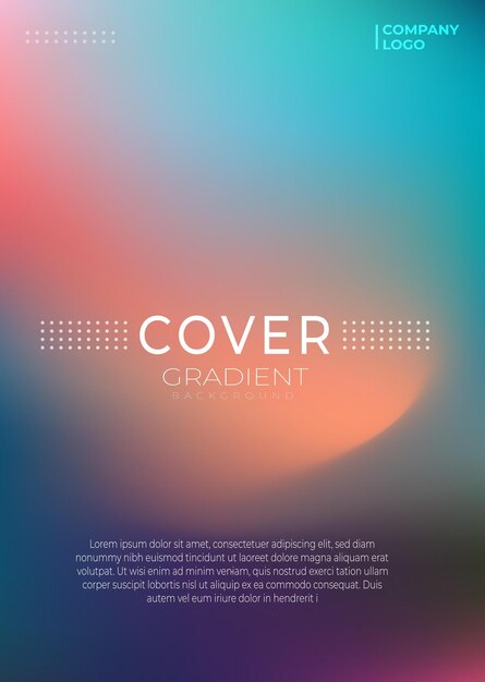 Vector gradient cover background template for brochure annual report magazine poster