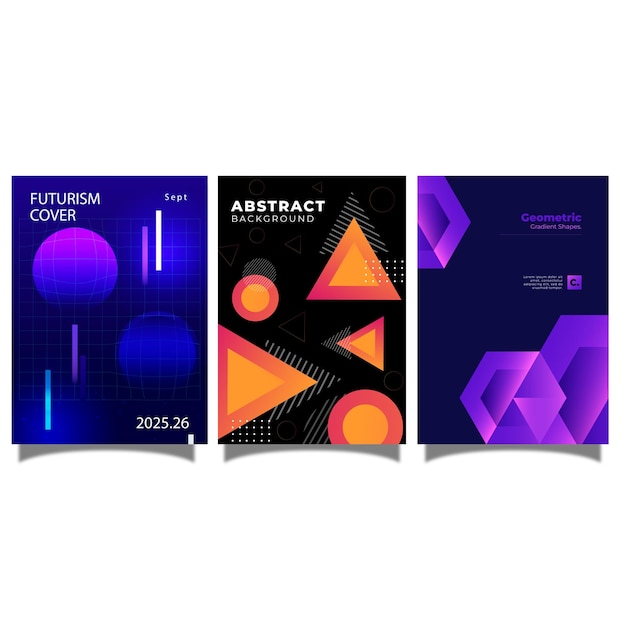 Vector gradient lines textured fluidity brochure cover flyer dynamic amorphous pattern design banner