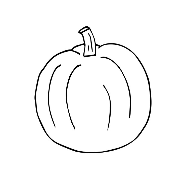 Vektor vector hand drawn pumpkin