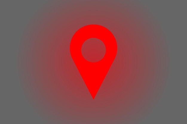 vector icon of simple forms of point of location