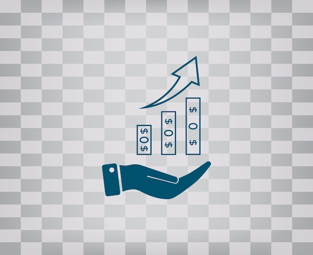 vector icon on gray background with gradient