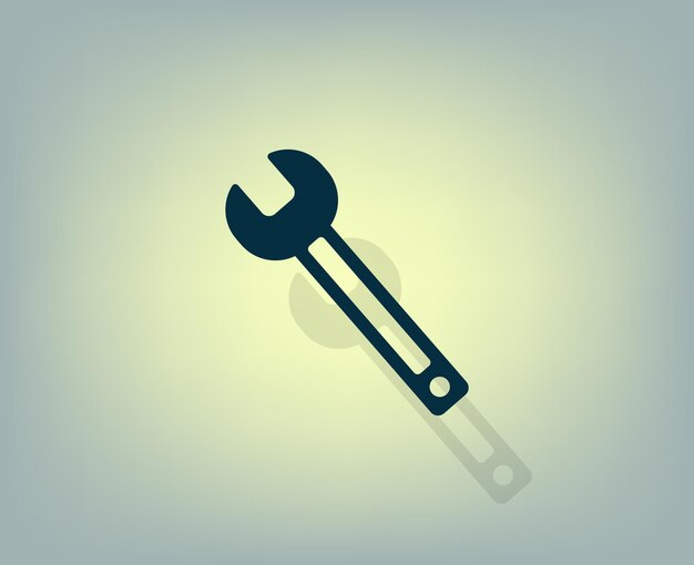 Vector icon with shadow on gray background with gradient