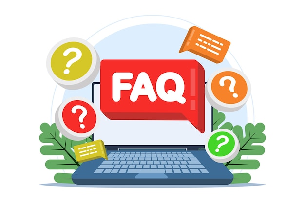 vector illustration about frequently asked questions concept or business faq
