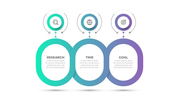 Vector illustration business infographic template design with icons and 3 options