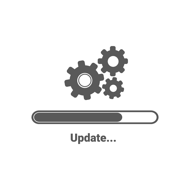 vector illustration icon template system app update process software loading process flat design