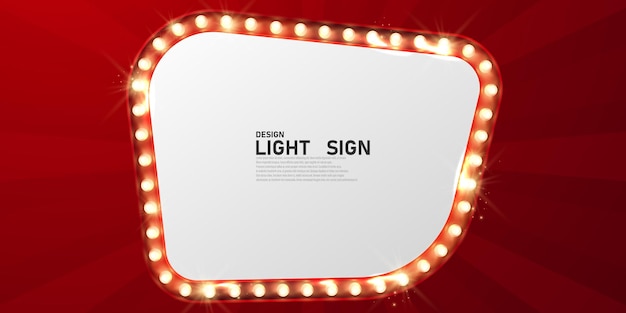 Vector illustration of a light frame, a light sign, a festival, an attractive celebration.
