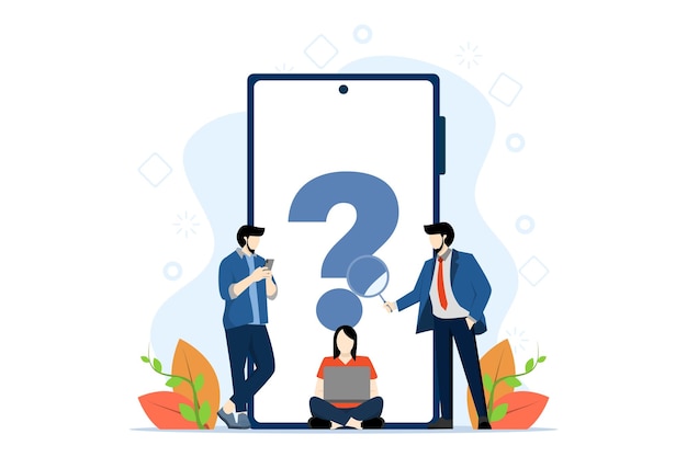 vector illustration of the concept of frequently asked questions or frequently asked questions