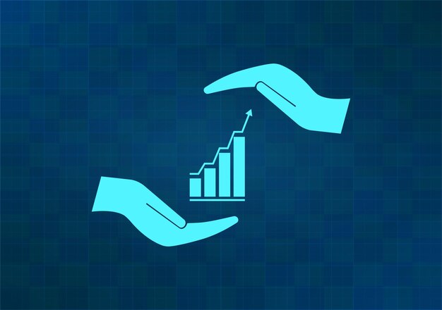 vector illustration on blue background