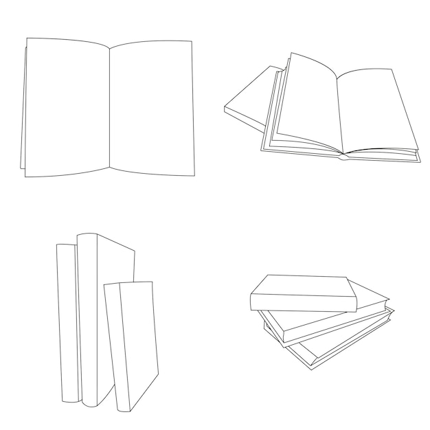 Vector illustration on the theme book