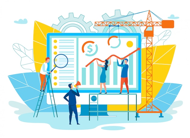 vector illustration successful executive flat.