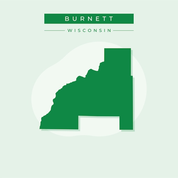 Vector illustration vector of Burnett map Wisconsin