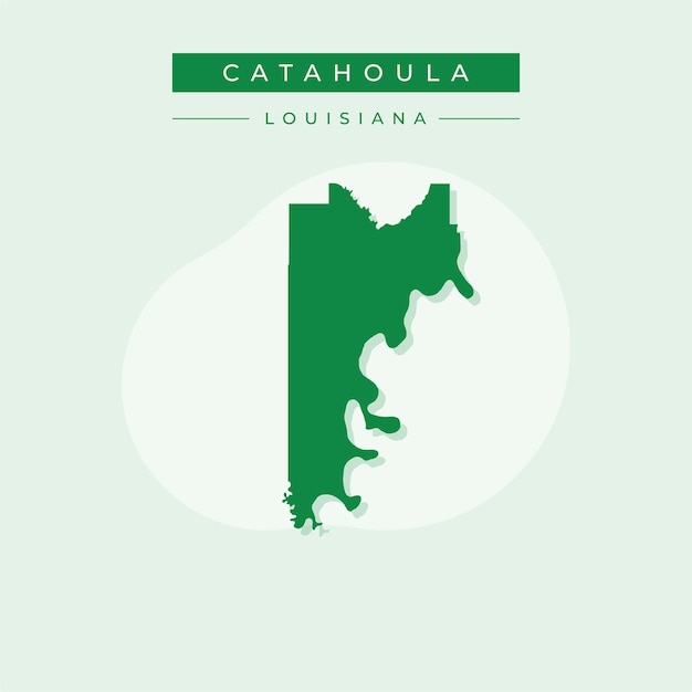 Vector illustration vector of Catahoula map Louisiana