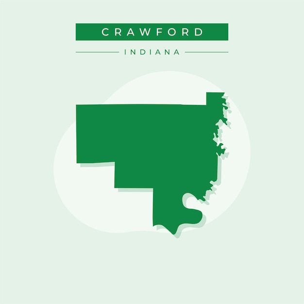 Vector illustration vector of Crawford map Indiana