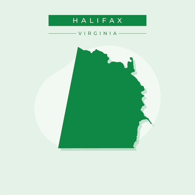 Vector illustration vector of Halifax map Virginia