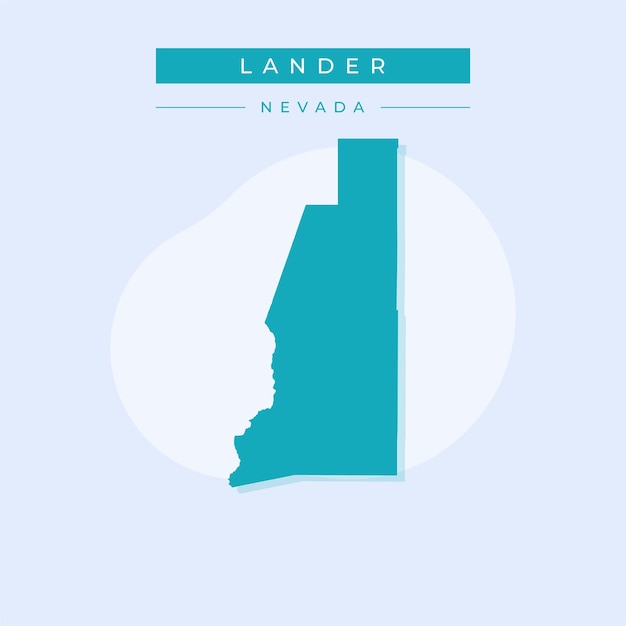 Vector illustration vector of Lander map Nevada