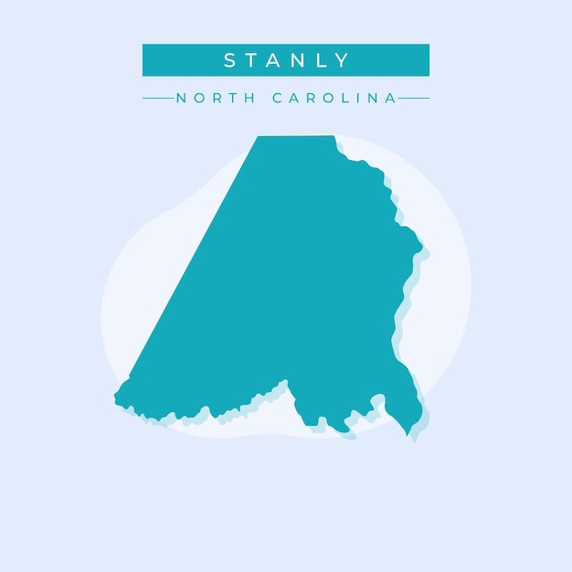 Vector illustration vector of Stanly map North Carolina
