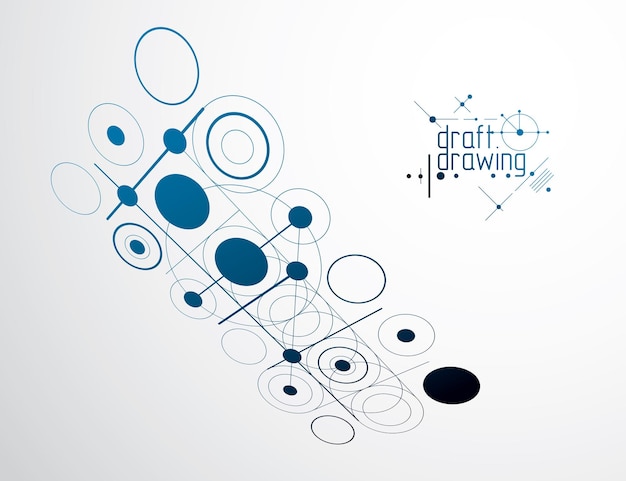 vector industrial and engineering background, future technical plan. abstract blueprint of mechanism, mechanical scheme.