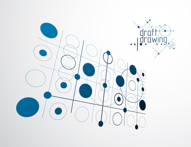 vector industrial and engineering background, future technical plan. abstract blueprint of mechanism, mechanical scheme.