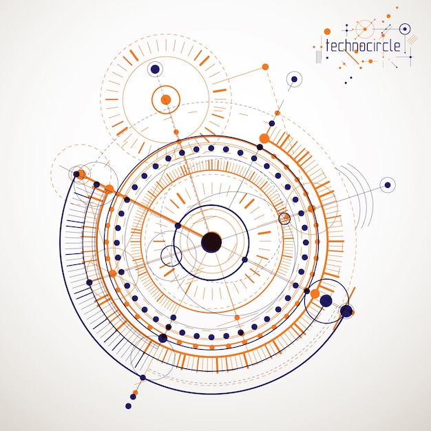 Vector industrial and engineering background, future technical plan. Abstract blueprint of mechanism, mechanical scheme.