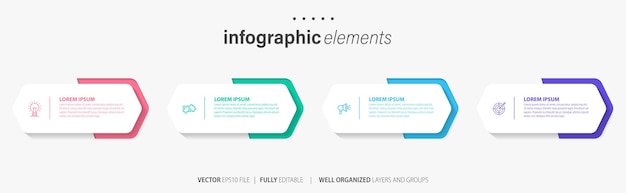 Vector infographic business banner template design