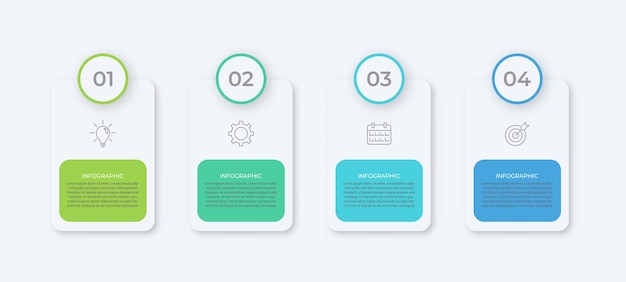 Vector Infographic label design template with icons and 4 options or steps