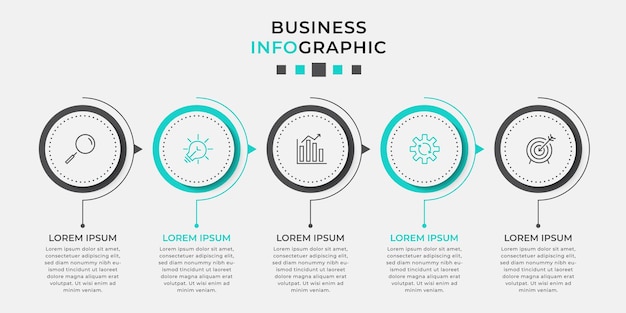 Vector infographic template with icons and 5 options or steps Infographics for business concept
