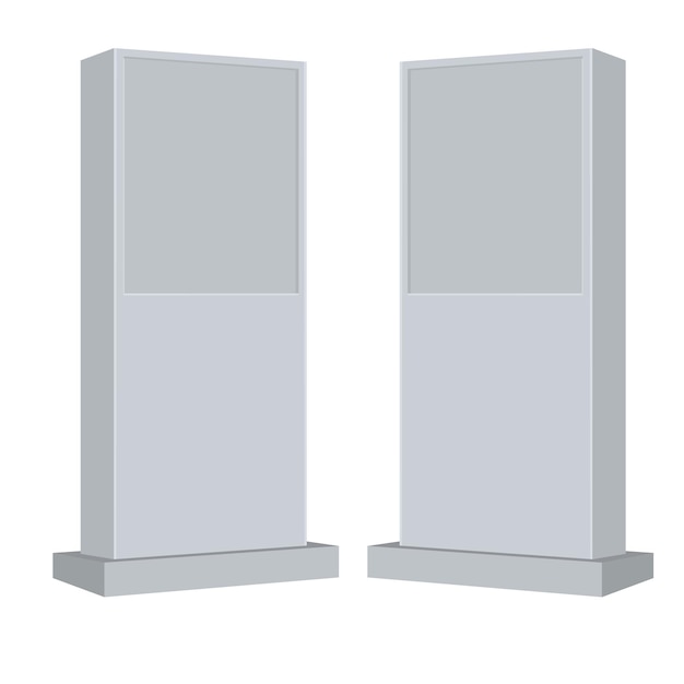 vector interactive information kiosk terminal stand screen display console infokiosk