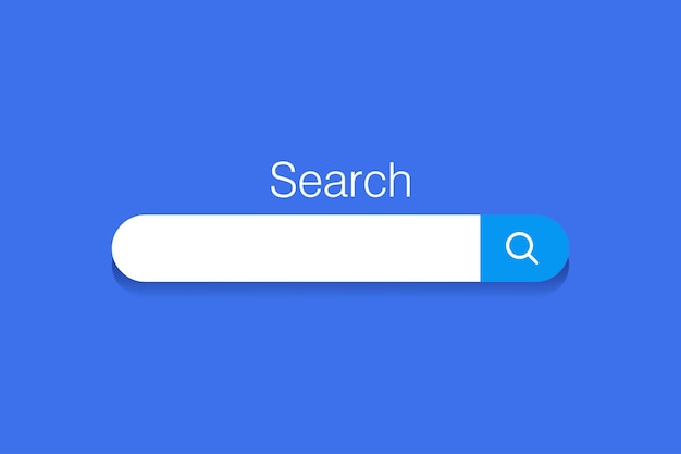 Vector internet browser search engine search bar for ui mobile app search address and navigation bar