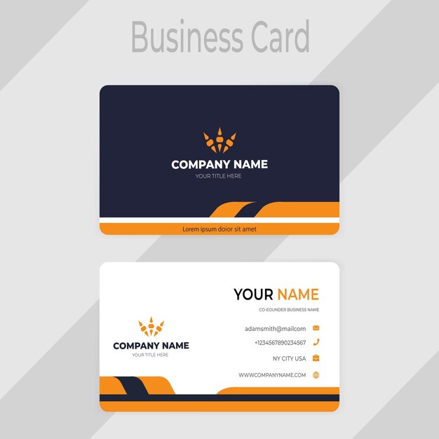 vector modern business card template with abstract shapes