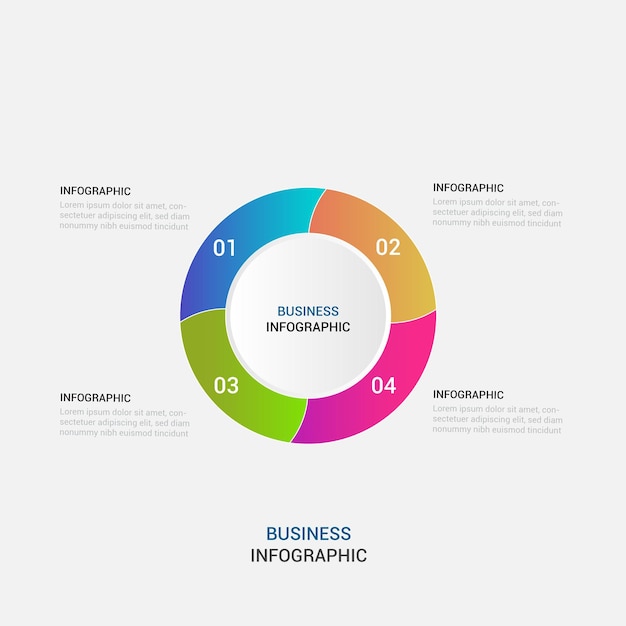 vector modern circle 3d business infographic design template