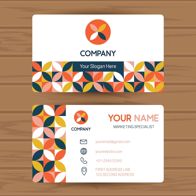 Vector of company business card 