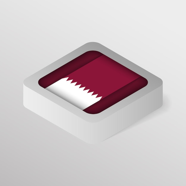 Vector Patriotic shield with flag of Qatar An element of impact for the use you want to make of it