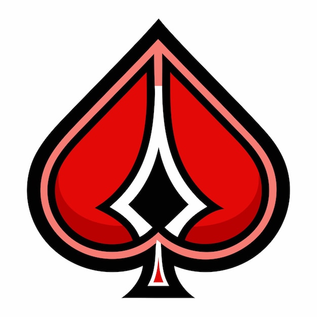 vector playing card icon of the spade