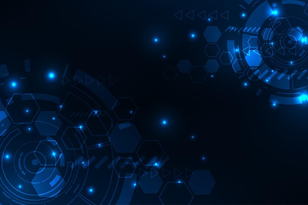 vector scifi hud ring technology adstract dark blue light futuristic background