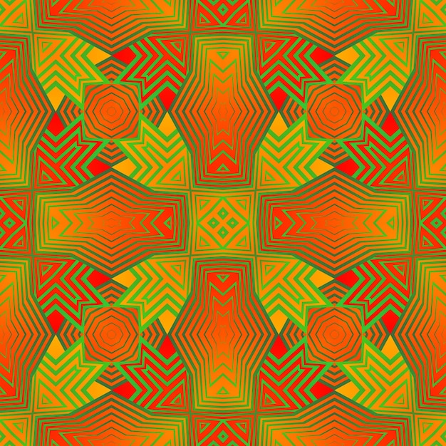 Vector seamless abstract background in orange color combined with red color