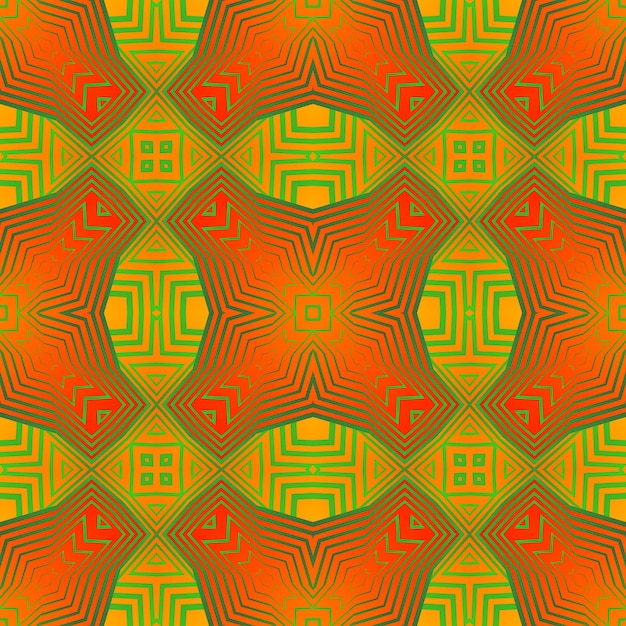 Vector seamless abstract background in orange color combined with red color