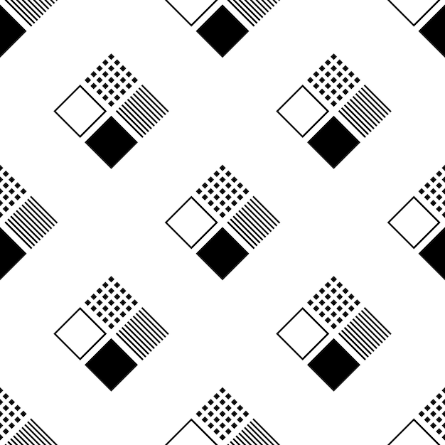 Vector seamless geometric pattern Abstract squares and rhombus background