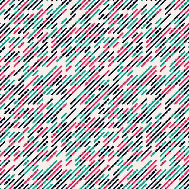 vector seamless pattern of red green diagonal parallel color lines overlap background