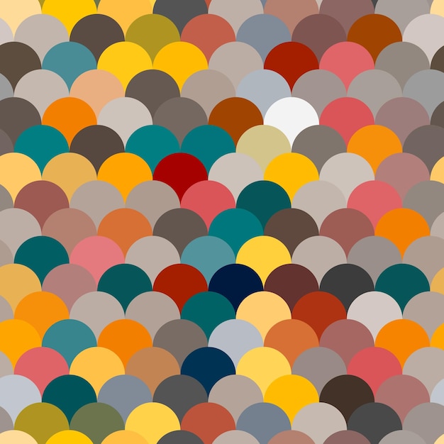 Vector seamless pattern with multicolored scales shingles print wrapping paperxA