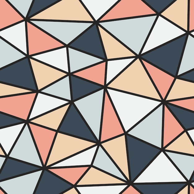 vector seamless triangular geometric pattern multicolor repeatable abstract polygonal background